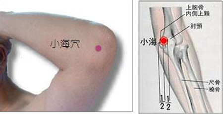 小海穴→治貧血、頭痛