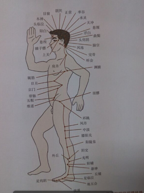 足少陽(yáng)膽經(jīng)拔罐線路